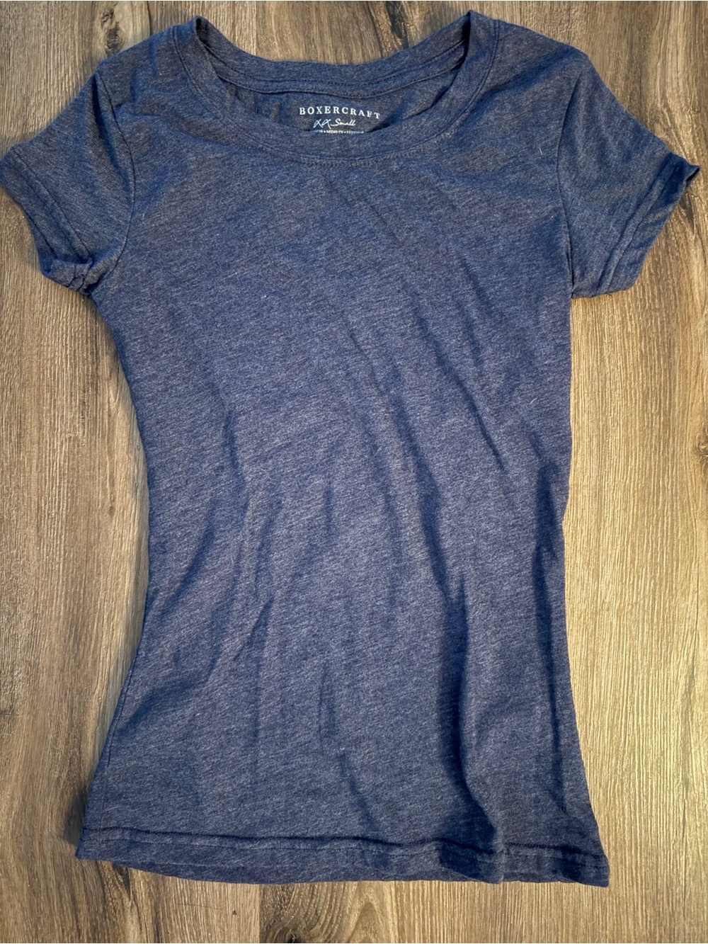 boxercraft Women's Heather Navy Slim Short Sleeve Tee